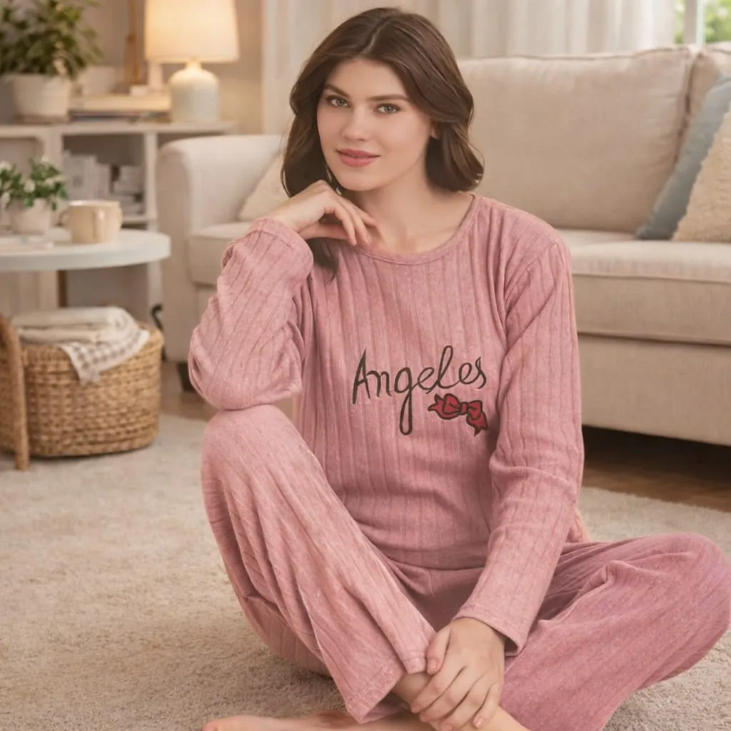 Cozy Angel Ribbed Set